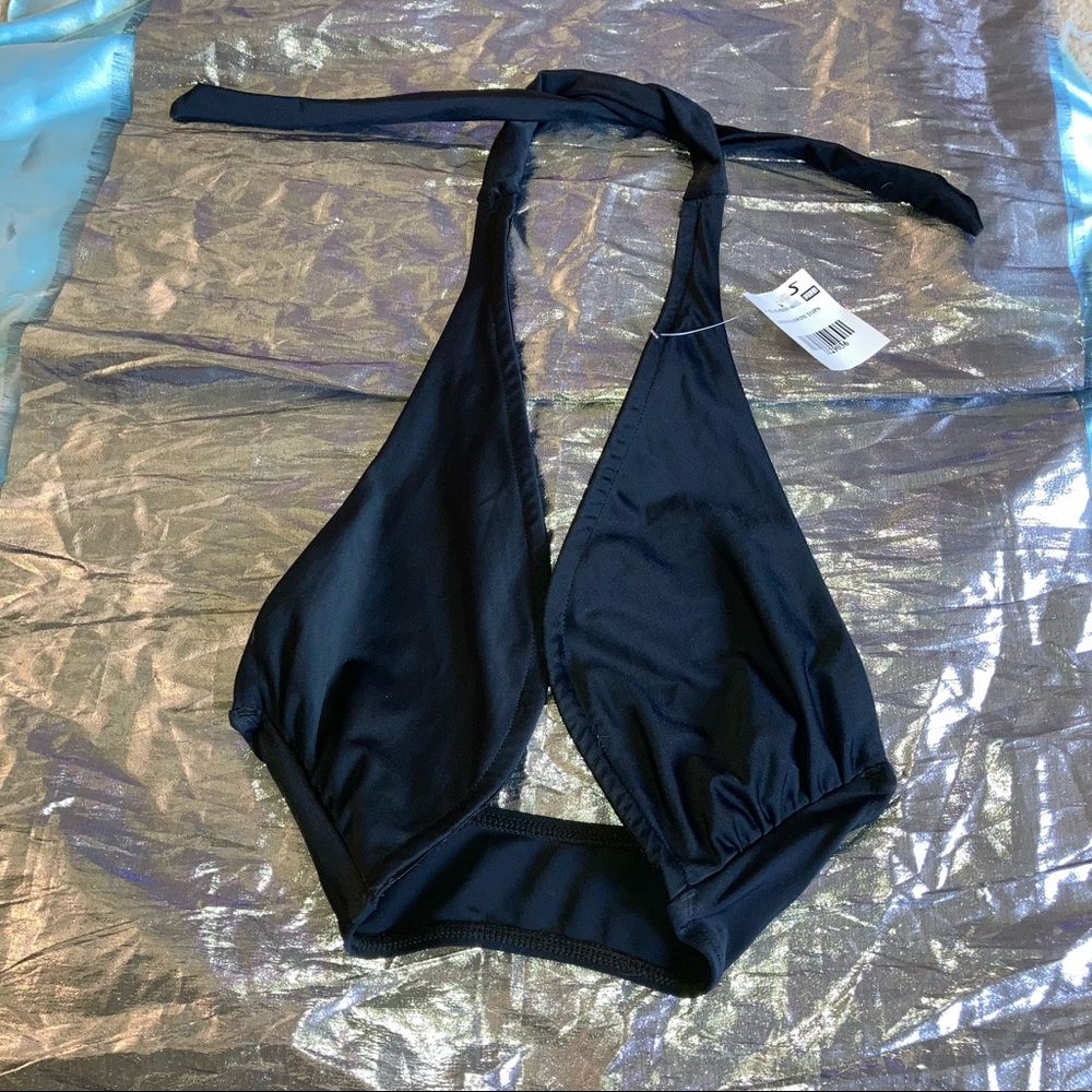 NWT ASOS black wrap bikini top size 0!!